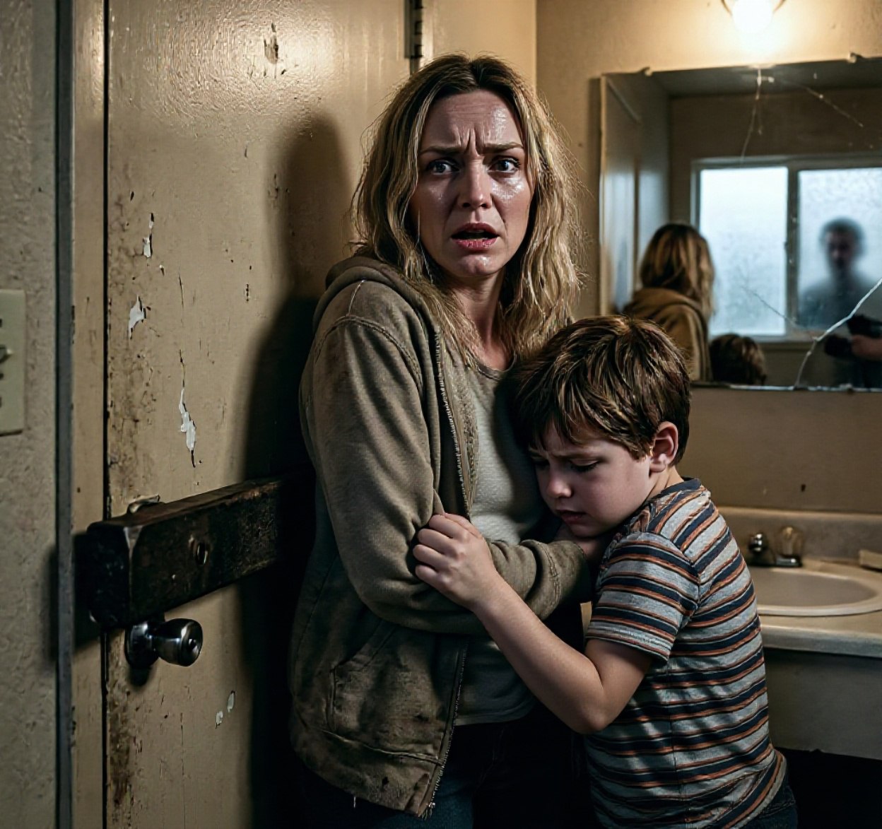 Als mein Ehemann in das Flugzeug stieg, griff mein sechsjähriger Sohn meine Hand und flüsterte: „Mama, wir dürfen nicht nach Hause gehen. Ich habe heute Morgen gehört, wie Papa etwas Schreckliches für uns geplant hat.“ Sofort suchten wir ein Versteck auf, doch als ich sah, was vor meinen Augen geschah, war ich wie gelähmt vor Angst…