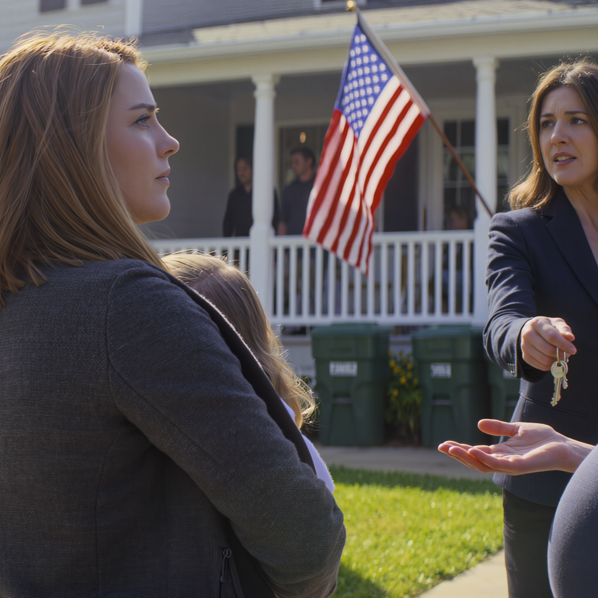 I stood in the driveway holding my two crying kids, watching my mother-in-law calmly hand my house keys to my husband’s pregnant mistress and smile: “She deserves it more than you.” I didn’t yell. I didn’t cry. I just squeezed my children’s hands and nodded. His whole family was gloating, thinking I was broke… but there’s something I’ve hidden for eight years, and that smile is about to become their most haunting memory.