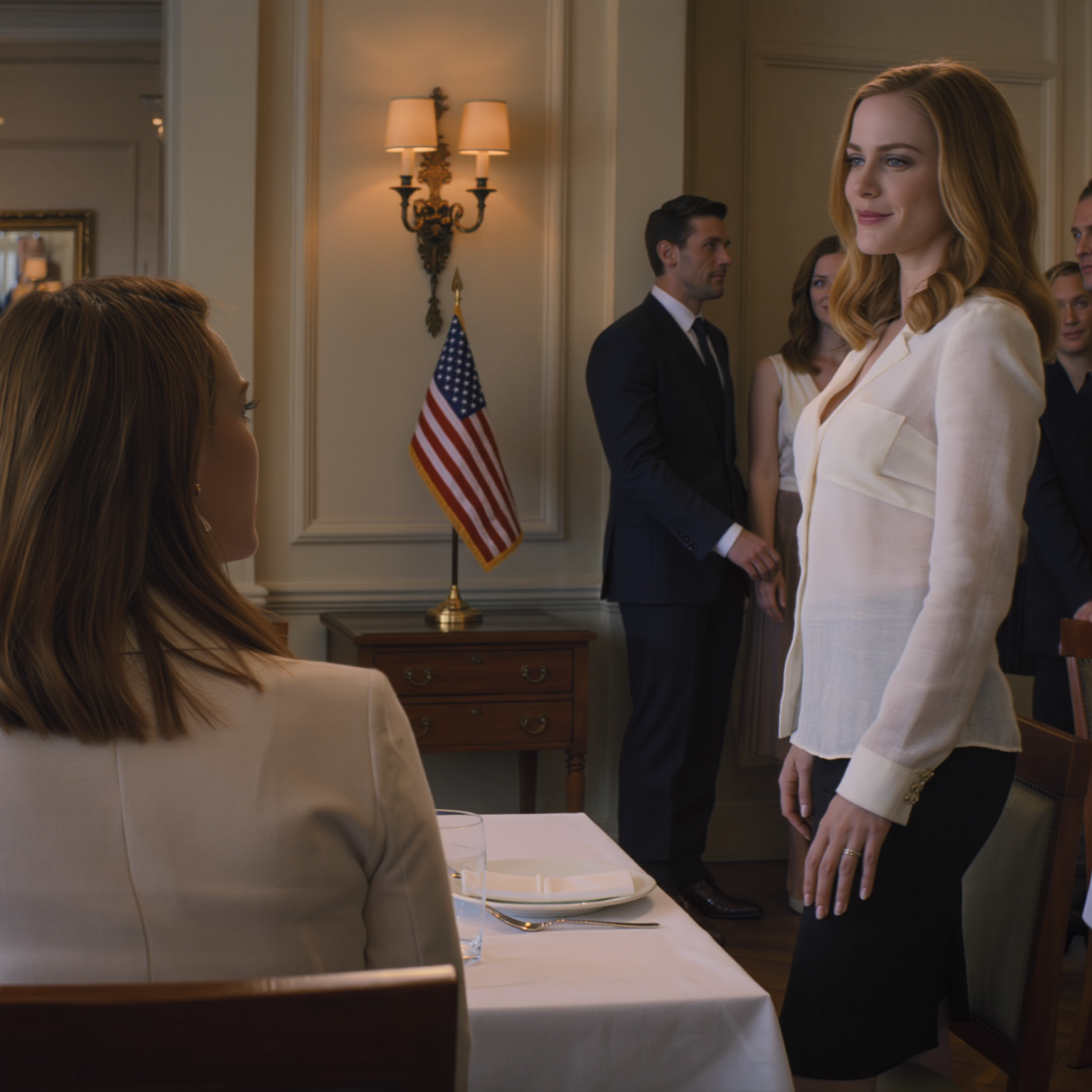 At our family dinner in an American-style steakhouse, my sister sneered: “She’s just a waitress—don’t expect much.” My parents stayed silent, relatives burst out laughing, and I just clenched my napkin. Right as her husband walked in, he smiled and said, “Funny… last week she approved my raise.” Everyone snapped their heads toward me—and I set my glass down, ready to “counterpunch.”