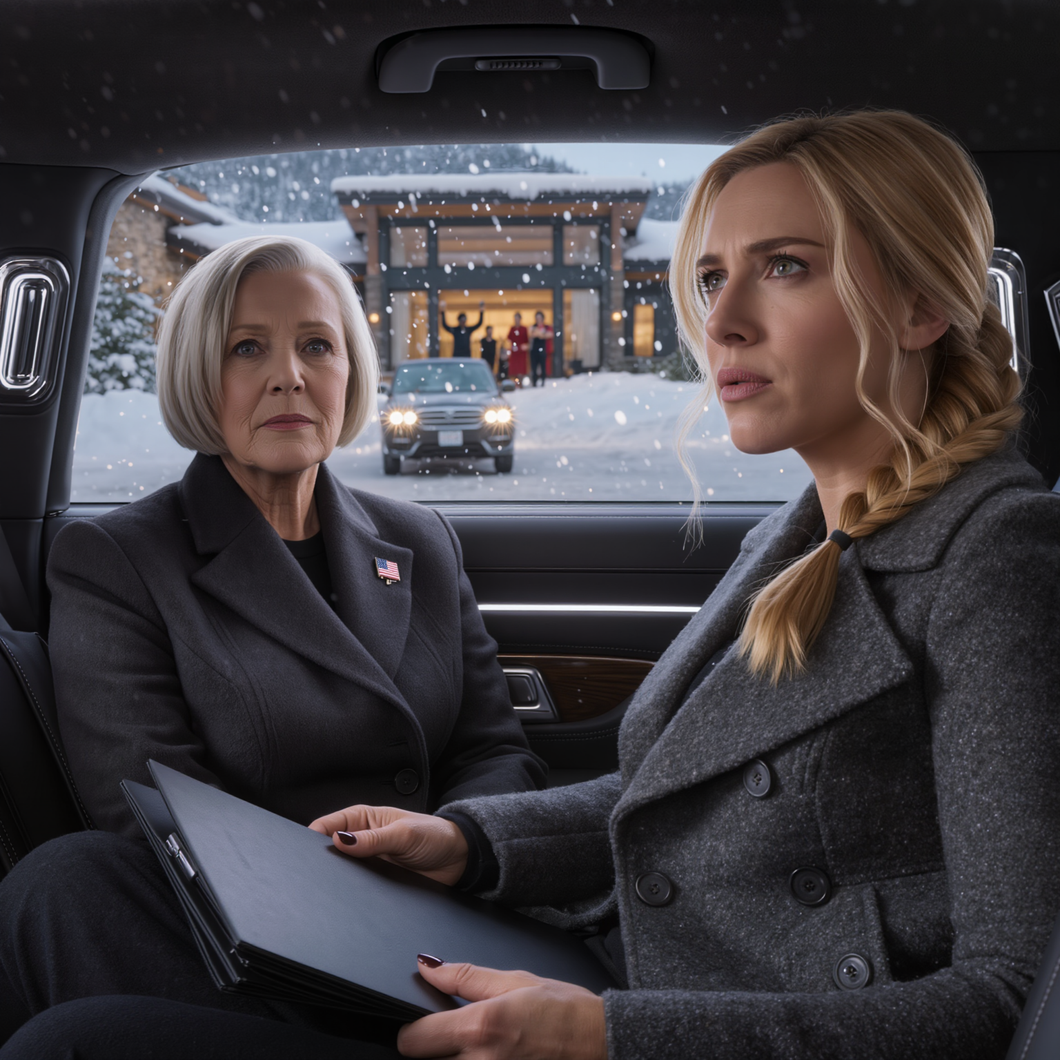 It was -10°C on Christmas Eve in Aspen, and just because I talked back at dinner, my dad locked the door and threw me out into the snow; I stood there shaking, watching them tear open presents through the window. An hour later, a black limo rolled up, my billionaire grandmother stepped out, saw me blue with cold, and ordered her security team straight into the house. My dad had just raised his glass… when she said exactly one word.