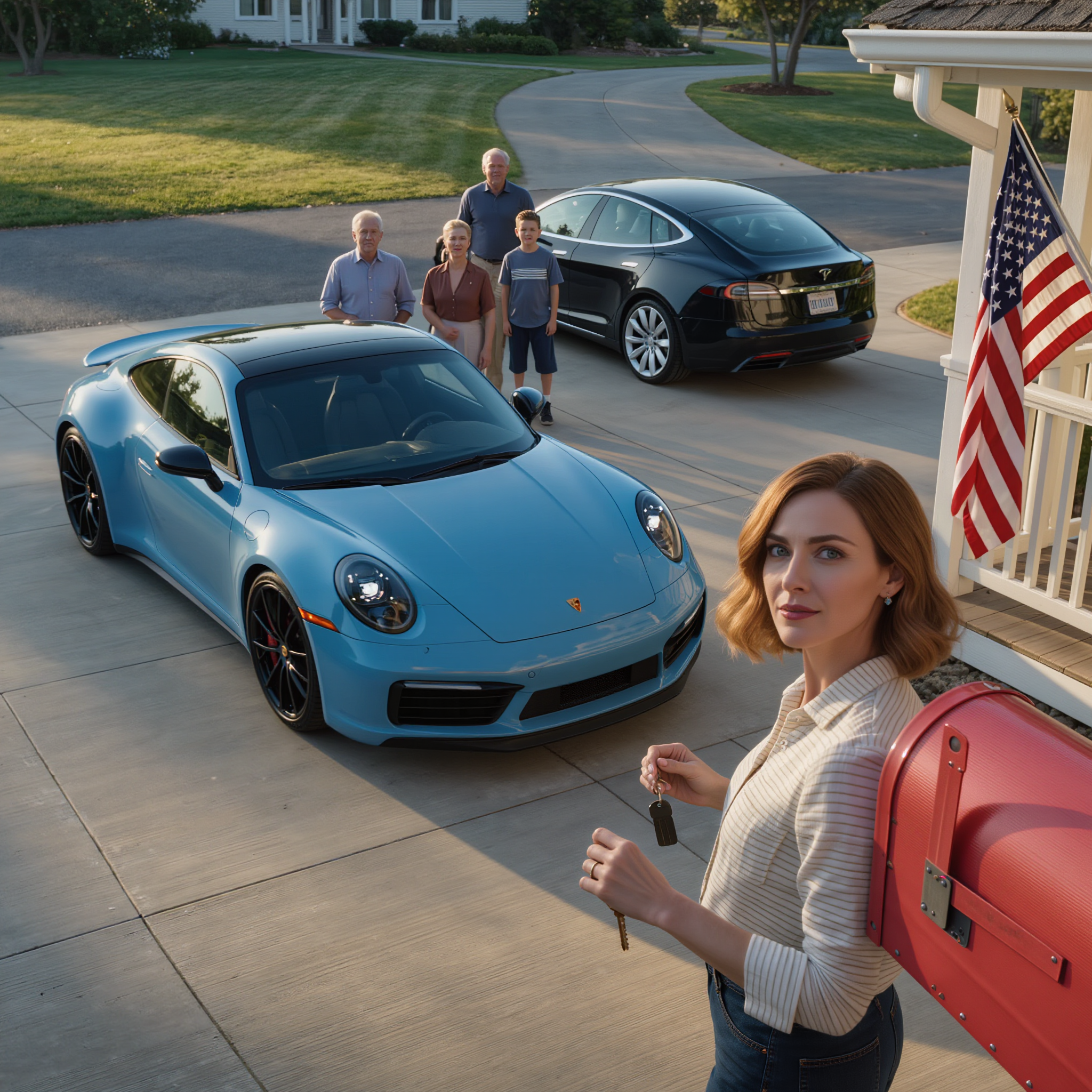 My parents bought my brother a tesla and tossed me rusted keys: “he needs the image, you can handle this junk.” i drove straight to the dealership and bought a brand new porsche 911. my dad saw it and gasped: “you can pay our debt!” i laughed: “i don’t think so.”