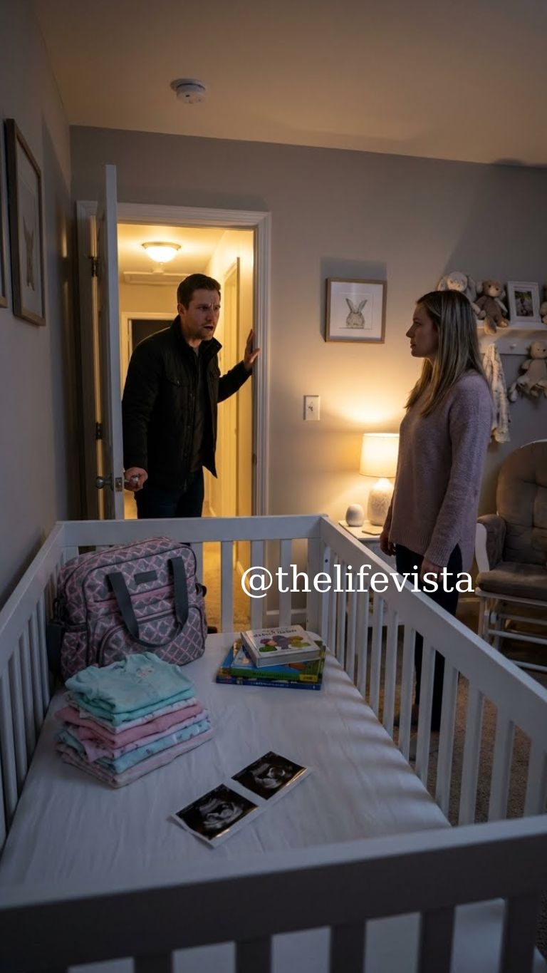 He slammed the bathroom door and snapped, “Your pregnancy disgusts me. Stop talking about it.” I blinked—then smiled. “Okay,” I said softly. And I meant it. I stopped posting. Stopped sharing. Stopped celebrating. I didn’t even tell his family. When his mother finally called, screaming, “Why didn’t you tell us?!” I answered calmly, “He didn’t want to hear about it.” That night, he burst into the nursery and understood—the silence wasn’t accidental. It was my warning.