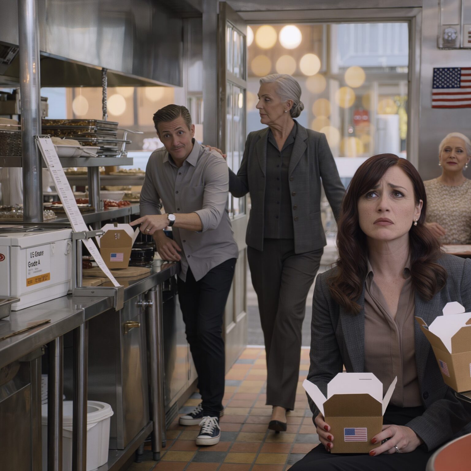 I went to my son-in-law’s restaurant—the place where he promised my daughter a job. In the kitchen, I saw her quietly eating leftovers from a takeout box, eyes down like she was trying to disappear. He smirked and said, “I’m not hiring her. She should be grateful for what she gets.” My daughter’s face crumpled and she turned away. I didn’t raise my voice. I took her to the best restaurant in town, let her order anything she wanted, and watched the color come back to her cheeks. Then I stepped outside and called my brother, “Remember that favor you owe me? It’s time.”