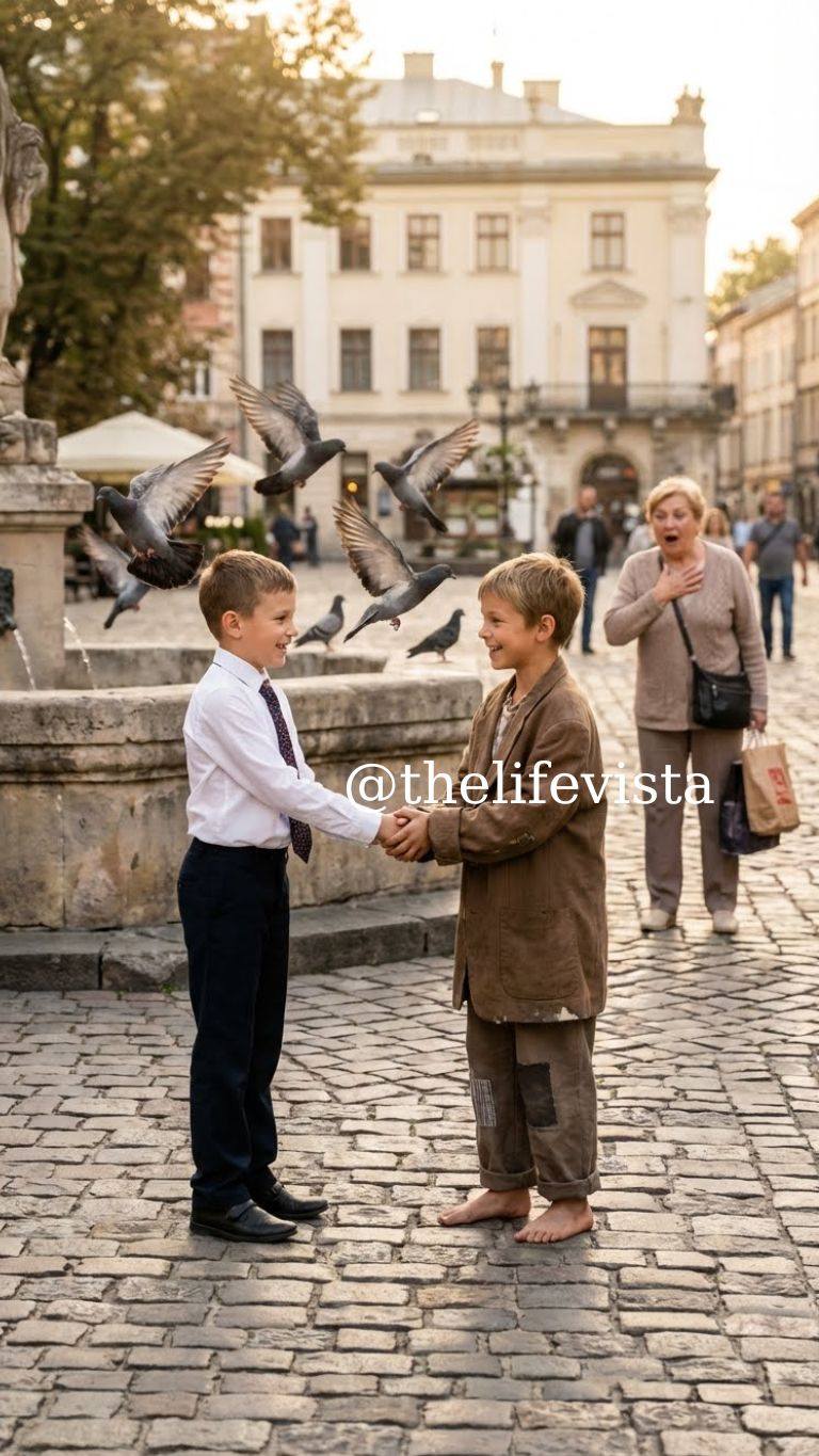 The boy tugged at her sleeve and pointed. “Mommy… he was with me. In your tummy.”