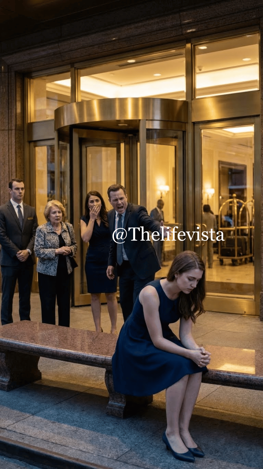 At my stepsister’s engagement party, my parents forced me to sit near the hotel entrance, mocking, “It matches your awful personality.” Guests passed by, laughing at me, while I remained silent, patiently waiting for my plan to take shape. Then the hotel manager noticed me and suddenly called out, “Boss, why are you sitting here?” The music stopped cold, faces drained of color—and no one was prepared for what came next.