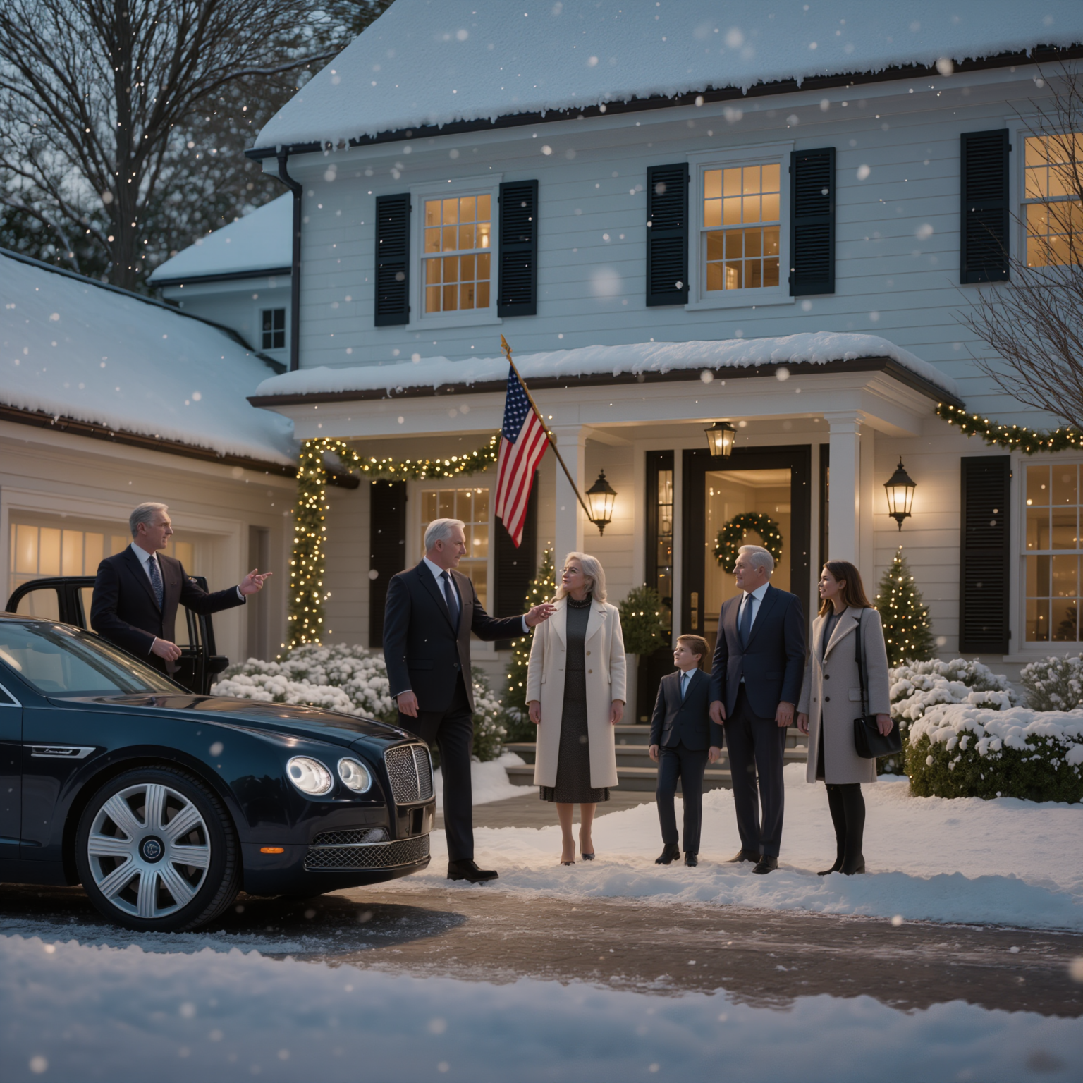 At the Christmas party, my ex-husband looked me straight in the eye and scoffed, ‘You replaced me with… a janitor?’ My kids laughed along. I stood up, ready to leave, when my fiancé pulled up in his brand-new Bentley, walked in calmly, motioned toward my ex, and said just three words