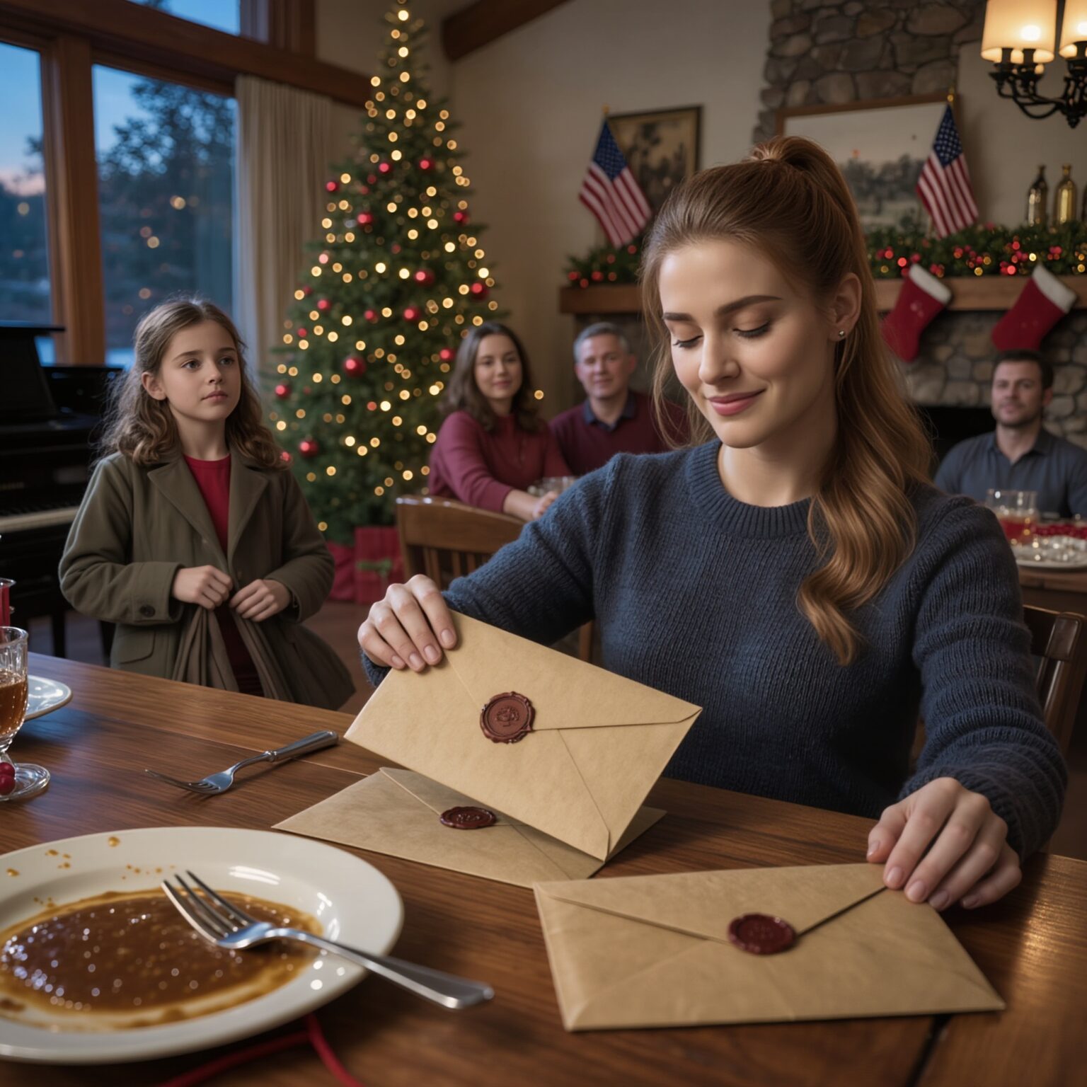 “Leave and never come back,” my parents said to me and my 7-year-old at Christmas dinner. My sister smirked and added, “Christmas is better without you.” Mom backed her up. I didn’t beg. I didn’t argue. I just looked at them and said, “Okay—then you won’t mind me doing this.” Five minutes later…