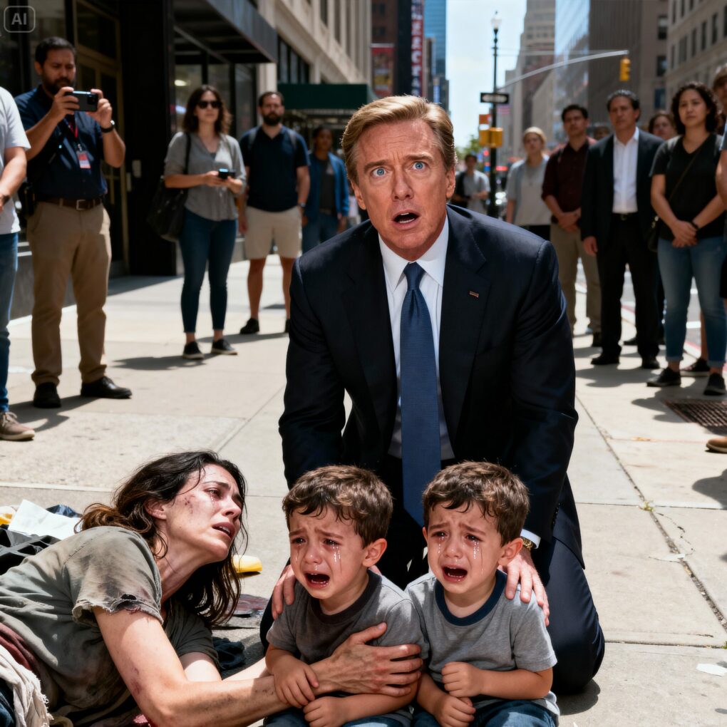 I was rushing past the sidewalk when a woman suddenly collapsed at my feet, clutching two crying toddlers. People stared. No one stopped. I did. As I knelt down, my breath caught—those twins looked back at me with my eyes, my face. “This isn’t possible,” I whispered. The woman grabbed my sleeve and …