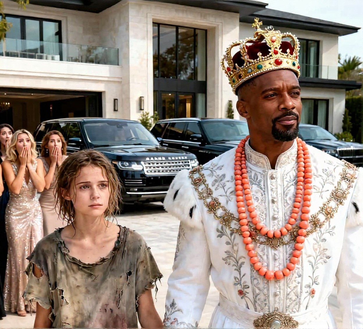 Unter all den schönen Mädchen wählte der reiche Prinz die arme Waisen aus dem Dorf zu seiner Braut