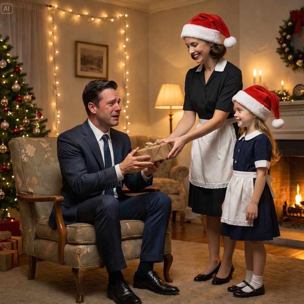 Dieser Milliardär verbrachte jedes Weihnachten allein – bis die Haushälterin sechs Worte sagte, die sein Herz schmelzen ließen…