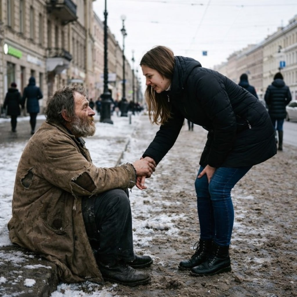 Jeden Abend brachte die Krankenschwester einem obdachlosen Mann Essen, doch eines Tages packte der alte Mann plötzlich ihre Hand und sagte: „Mädchen, du hast mich schon so oft versorgt. Bitte geh heute nicht den gewohnten Weg nach Hause. Morgen früh werde ich dir alles erklären…“
