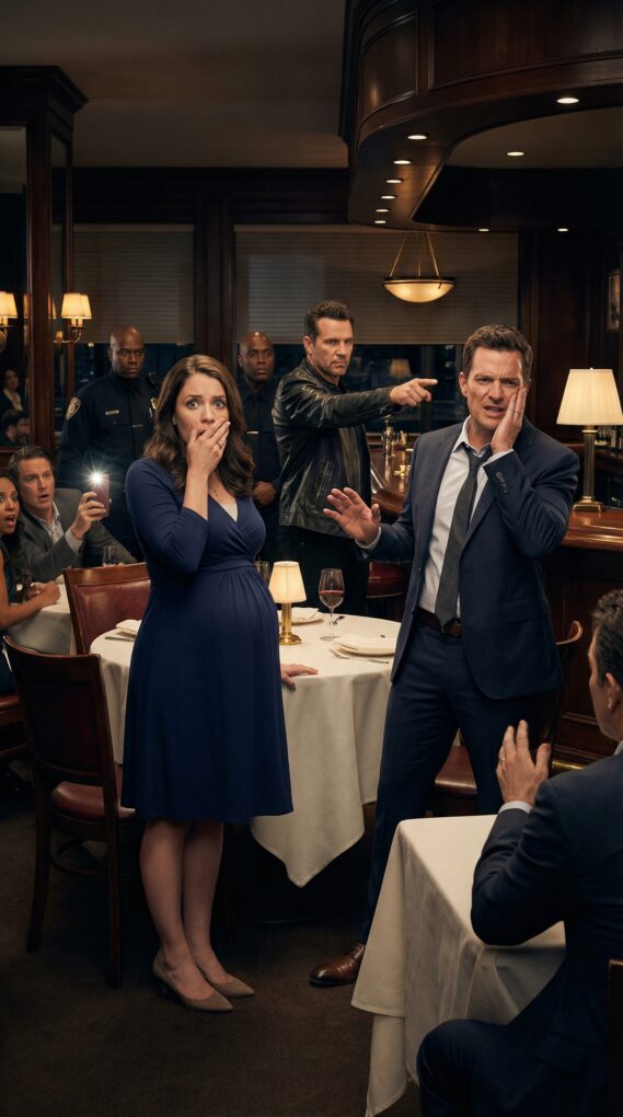 My husband—my CEO—didn’t just humiliate me at that restaurant. He slapped me so hard my ears rang, then hissed, “Sit down. You’re embarrassing me.” I clutched my belly as every fork froze midair. A calm voice cut through the silence: “Take your hand off my sister.” The owner stepped out from behind the bar, eyes cold. “And congratulations,” he added. “You just slapped a billionaire’s blood.”