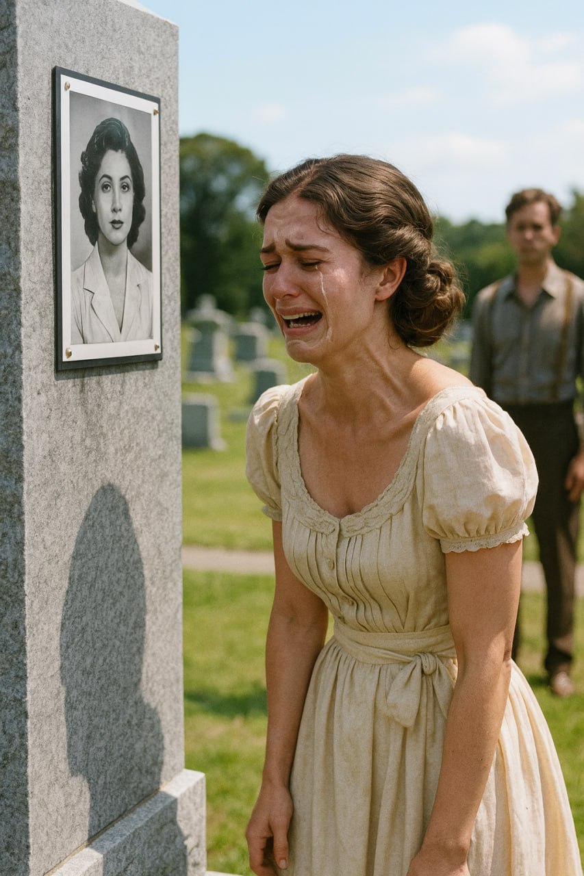 Ohne es meinem Mann zu sagen, ging ich zum Grab seiner ersten Frau, um um Vergebung zu bitten – doch in dem Moment, als ich das Foto auf ihrem Grabstein sah, blieb ich wie gelähmt stehen.