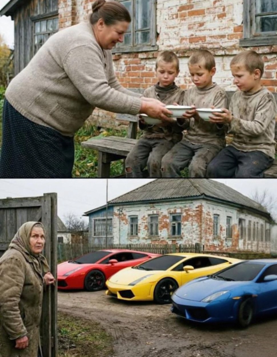 Eine arme Frau hatte Mitleid mit drei Waisenkindern und gab ihnen heiße Suppe zu essen. Zwanzig Jahre später hielten drei Luxusautos vor ihrem kleinen Stand – und das, was dann geschah, ließ alle sprachlos zurück.