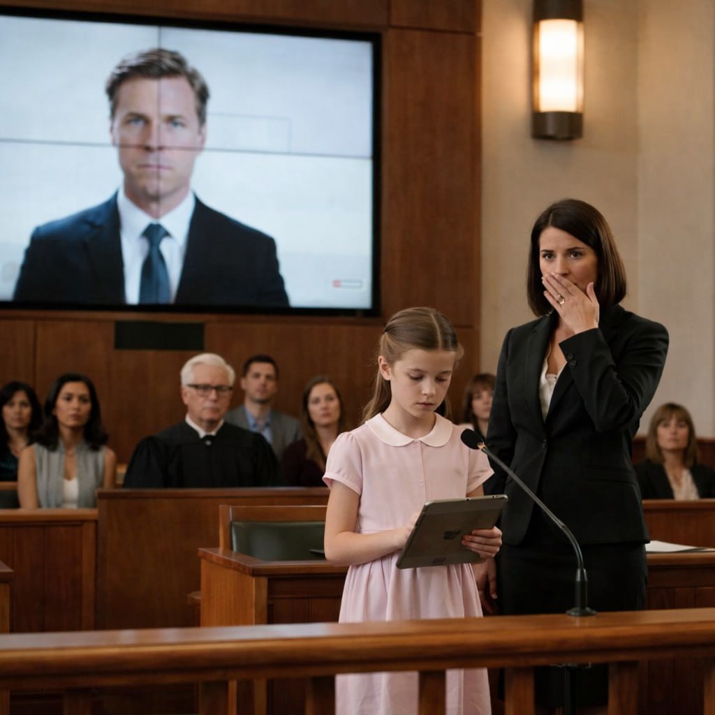 Während der Scheidungsverhandlung fragte meine zehnjährige Tochter leise den Richter: ‚Euer Ehren, darf ich Ihnen etwas zeigen, das Mama noch nicht gesehen hat?‘