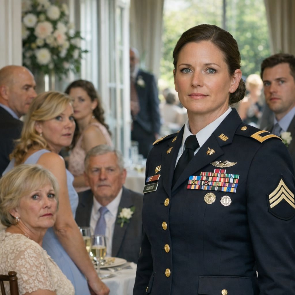 Meine Eltern schnitten den Kontakt zu mir ab und nannten mich „unzuverlässig“. 17 Jahre später betrat ich die Hochzeit meines Bruders in voller Uniform — und der ganze Raum hielt den Atem an.