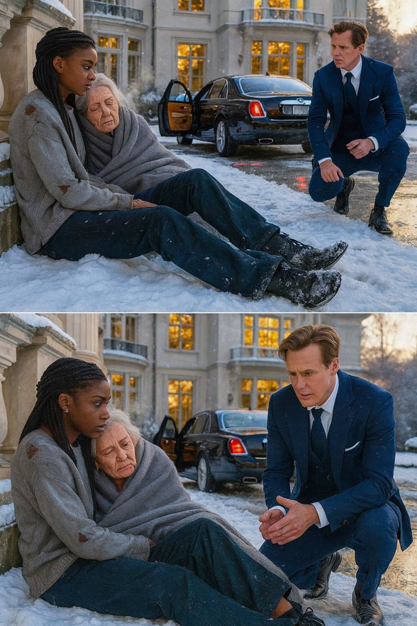 Milliardär ist schockiert, als er sieht, wie seine Mutter sich an einen obdachlosen Teenager lehnt – er eilt sofort herbei…