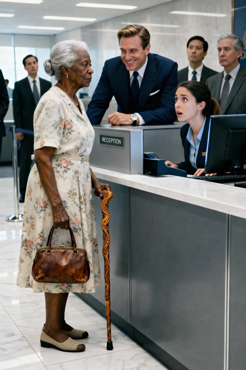 „Ich möchte nur meinen Kontostand prüfen“, sagte die 90-jährige afroamerikanische Frau. Der Millionär lachte… bis er den Bildschirm sah.