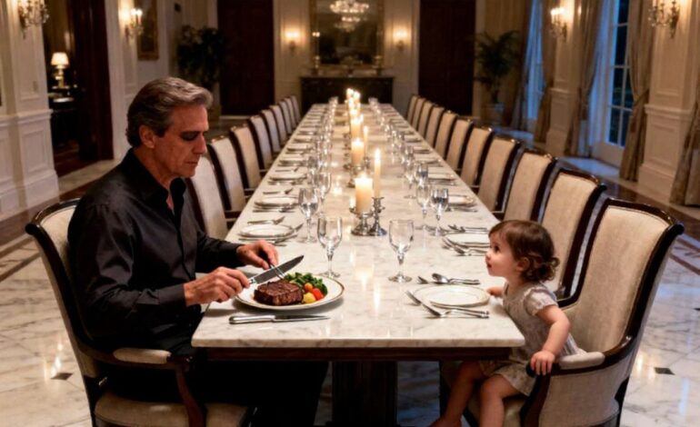 Vor sieben Jahren aß der blinde Milliardär allein zu Abend…