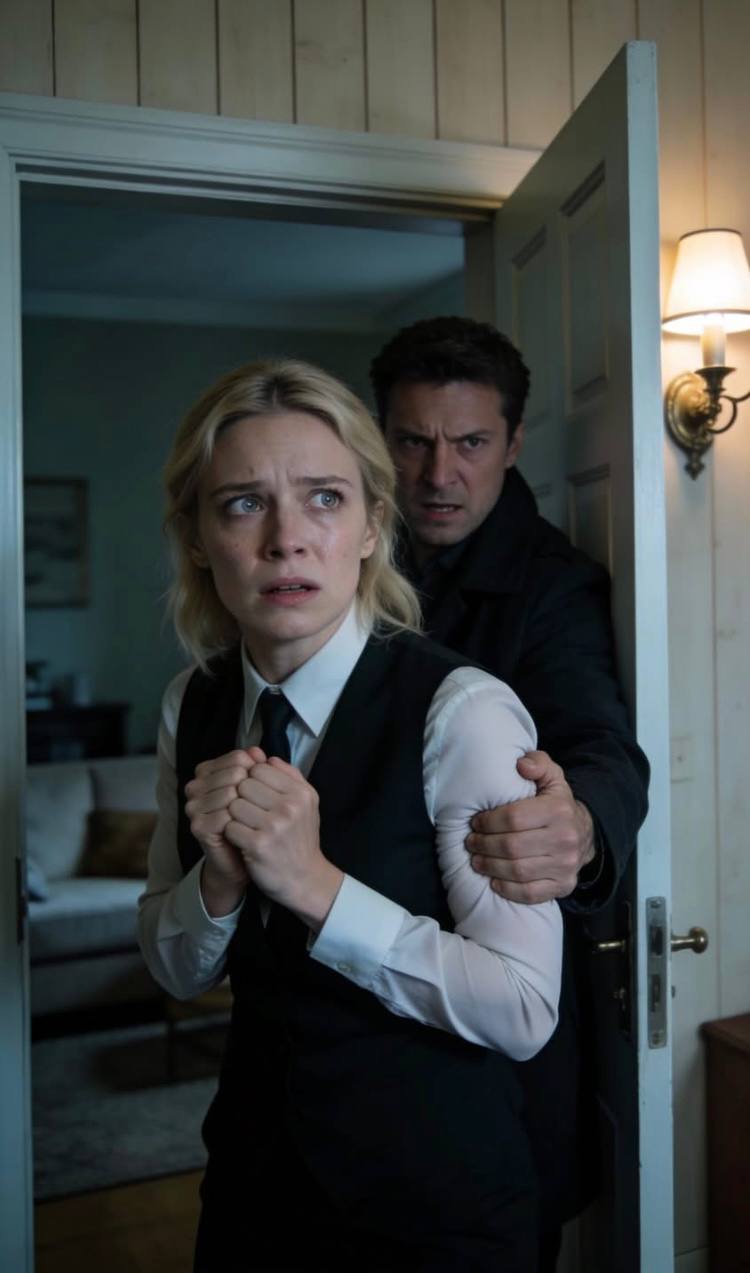 Nach der Beerdigung meines Mannes öffnete ich die Haustür und sah ihn dort stehen, gespenstisch bleich.