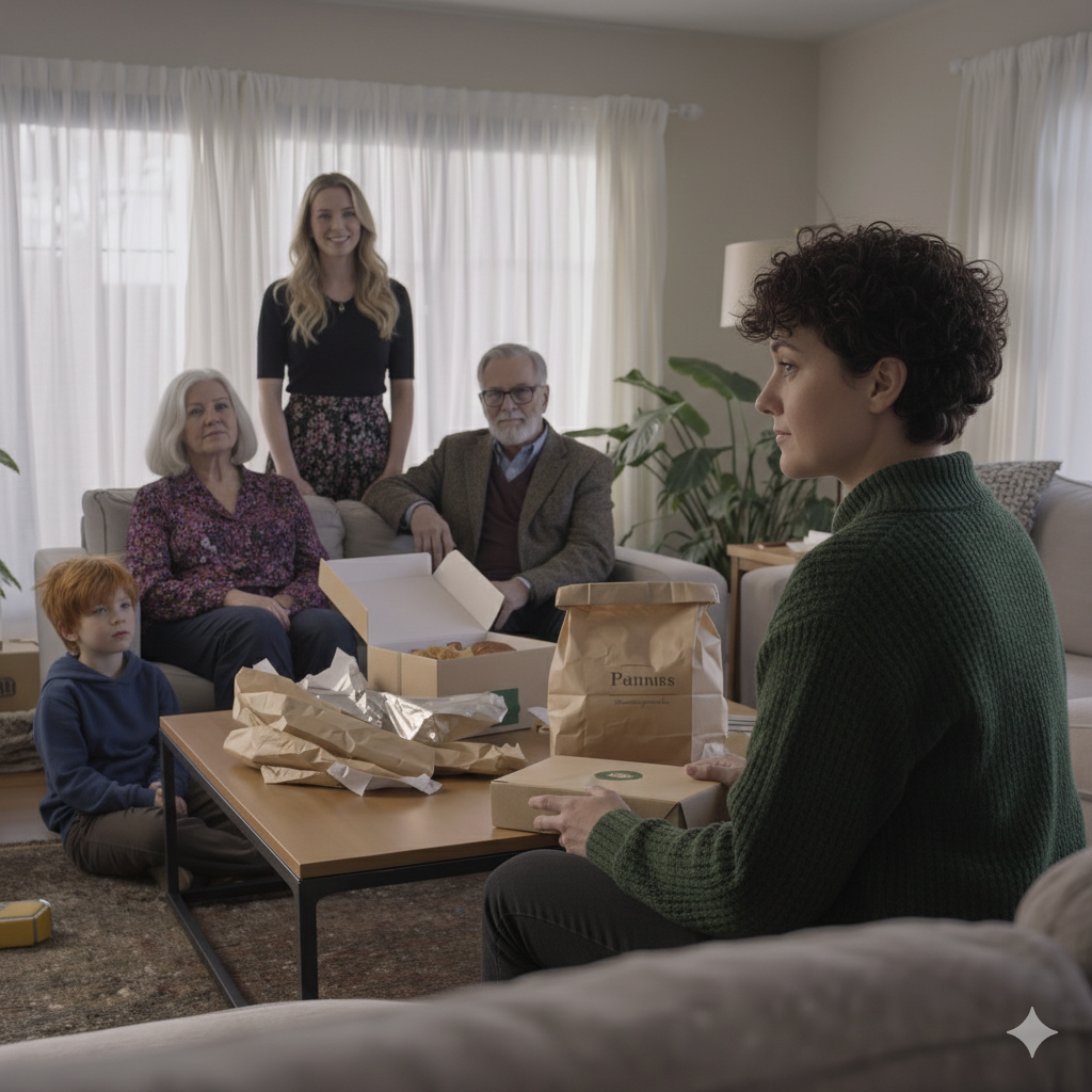 On January 1, the whole family was gloating as they opened gifts… and I was the only one sitting there like I “didn’t exist”: Mom coldly dropped a line that froze me, my sister sneered, “Now you finally understand your place, don’t you?”—I just smiled and walked out… 8:30 a.m. on January 2, a strange box was left at the front door; the moment my sister opened it, she screamed, “MOM! DAD!” and my mom panicked because… she couldn’t reach me anymore