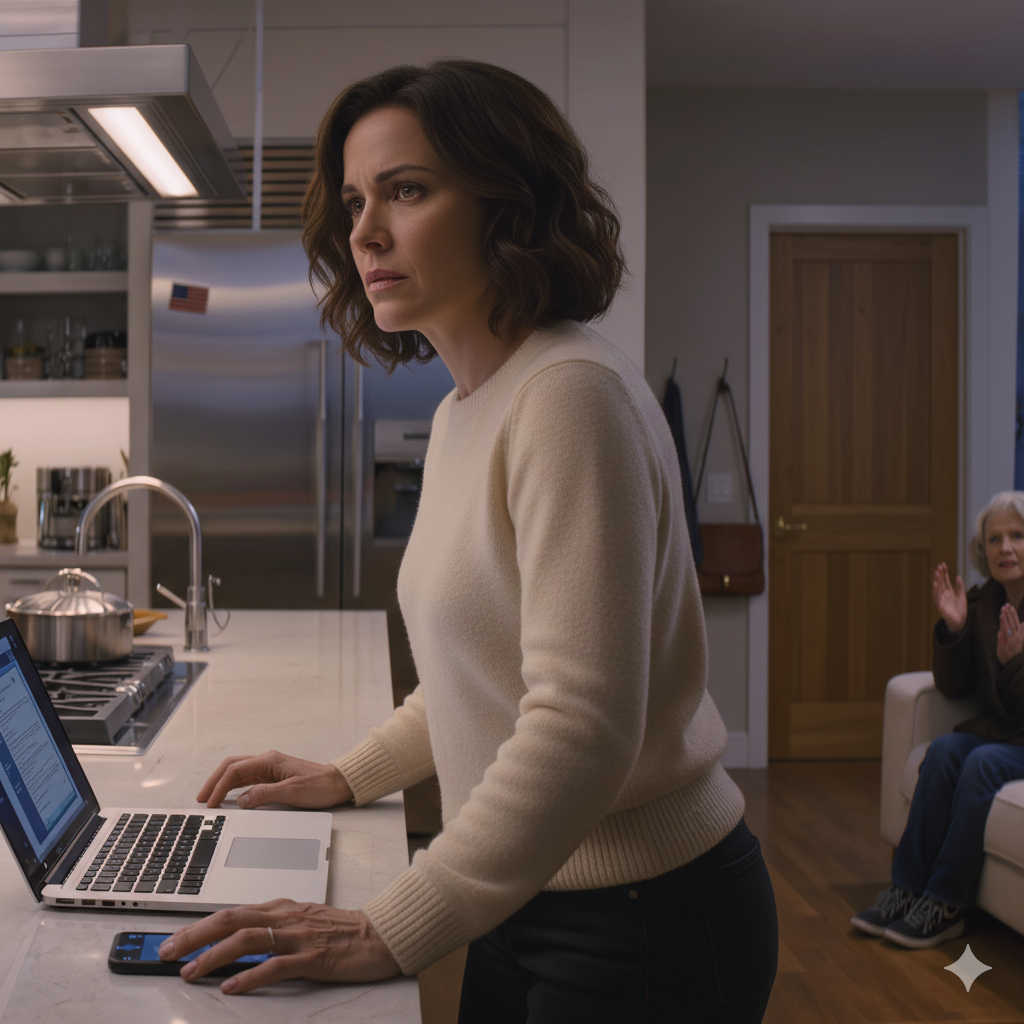 Stay away from Christmas,” Dad texted cold as ice in the family group chat. My sister reacted with a gloating emoji as if I were just an extra name. I didn’t argue, only replied: “Then I’ll stop touching the bills.” They kept laughing, showing off their plans—no one saw me open my laptop at the kitchen table. Five minutes later, I pulled my hand away from what they took for granted… and my phone started vibrating in a strange rhythm.