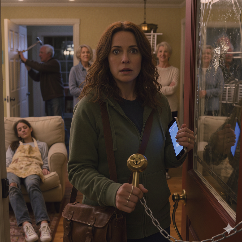 My 17-year-old daughter stayed up all night for three days cooking a dinner for 23 people for her grandma’s birthday, the chairs were set, the three-tier cake still smelled of sugar; ten minutes before start time, her grandpa texted bluntly: “switching to a restaurant, adults only!” I didn’t make a scene—I quietly did one thing instead… fifteen hours later, the front door started shaking, and they were outside calling our names.