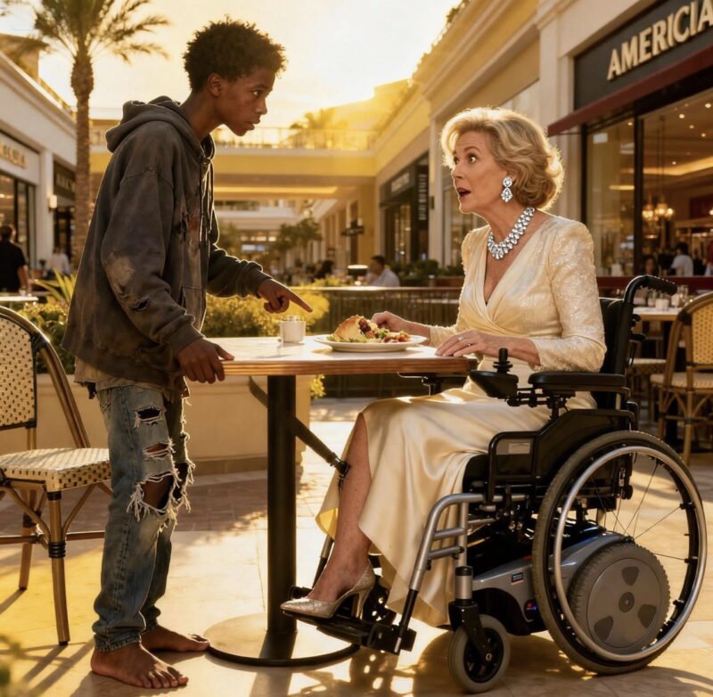 Der arme obdachlose schwarze Junge fragte die gelähmte Millionärsfrau: „Kann ich deine Krankheit im Austausch für das übrig gebliebene Essen heilen?“ — und das Ende war wirklich unerwartet.