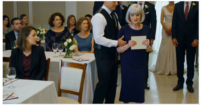 They parked the groom’s mother in row fourteen behind the service doors—until a silver-haired stranger sat beside her, covered her hand with his, and made the whole Chicago ballroom reconsider who deserved the front row.