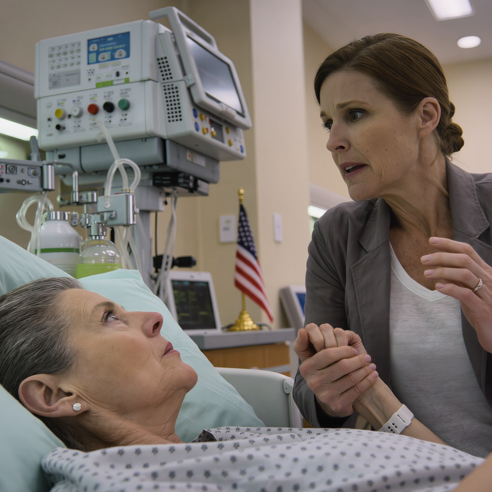 They left me alone with my son’s mother, who hadn’t regained consciousness since the accident, and as soon as their ‘vacation’ flight took off, her eyes broadened and she clutched my wrist. She whispered four words that made me lock the door and check my medication log: ‘Don’t trust my son.’ I looked down the hallway, listening to the steady beeping of the monitor… and realized they weren’t on vacation at all.