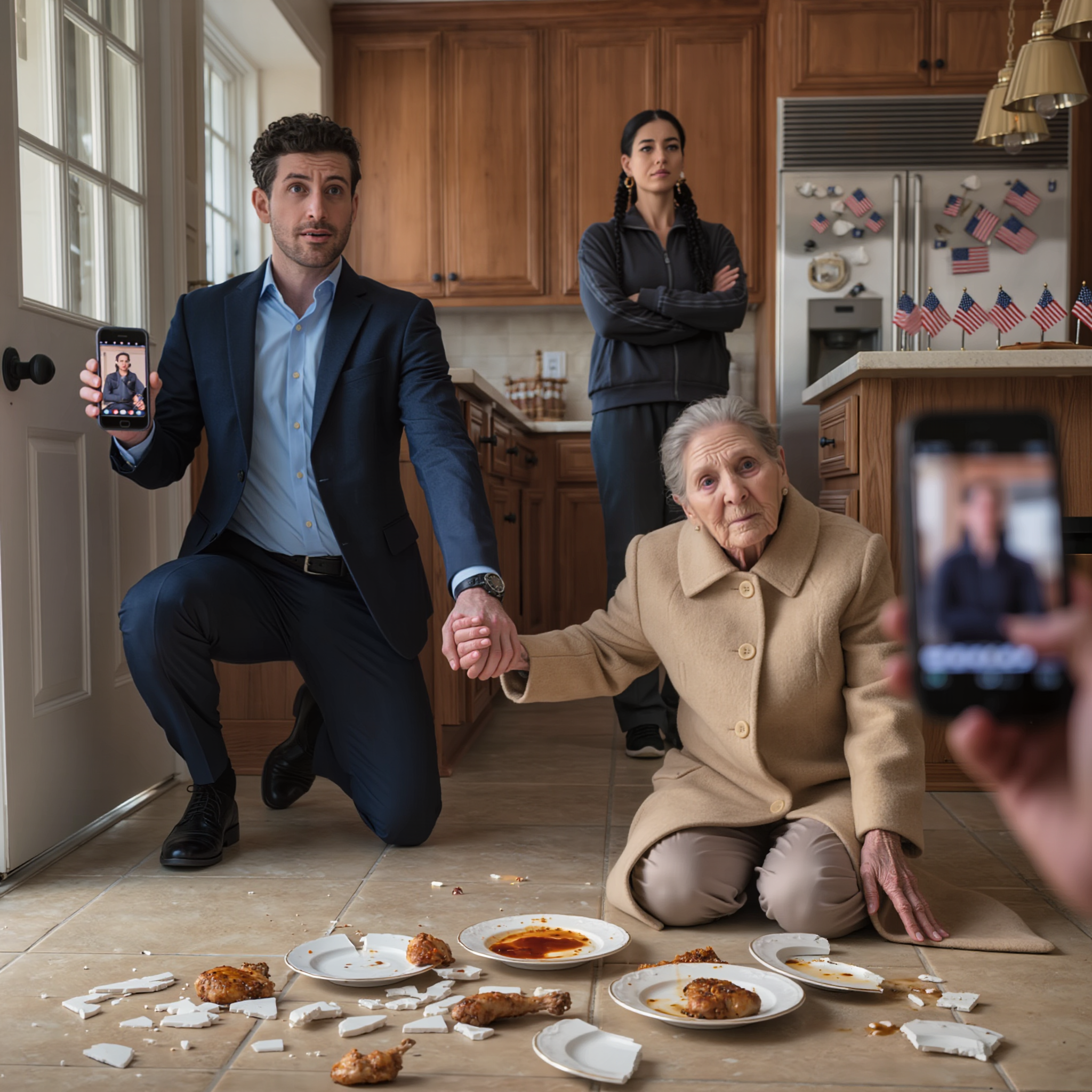 My daughter-in-law tossed dinner onto the floor and said, ‘Clean it up. If you’re not contributing, you need to take responsibility.’ And just then, my son walked in and what he did next wiped the smile from her face.