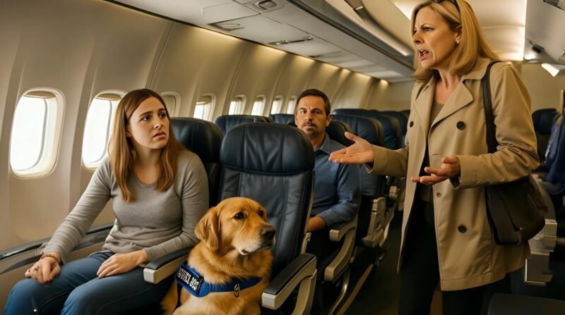 Eine Frau versuchte, meinen Hund aus dem Flugzeug zu bringen, und dann passierte das Unerwartete