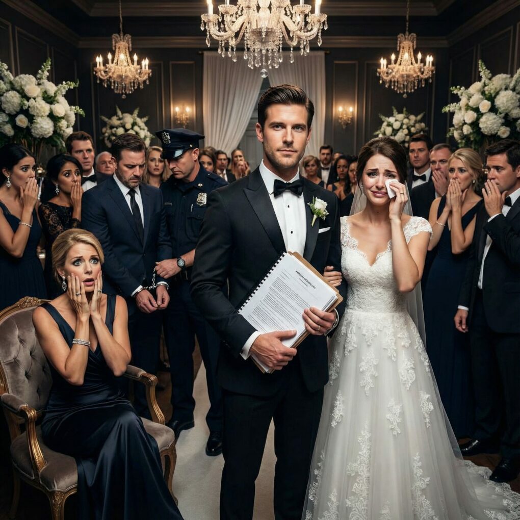 My sister ruined my wedding to mock my husband because he was a waiter, but she had no idea that he secretly owned the entire venue and held evidence of her husband’s crimes – evidence that would send them both to jail and ruin her life forever!