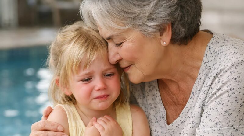 Meine vierjährige Enkelin, die es liebt, an Poolpartys teilzunehmen, hatte plötzlich an einem Tag abgelehnt, ins Wasser zu gehen: Als sie mir schließlich den Grund erklärte, war ich sprachlos
