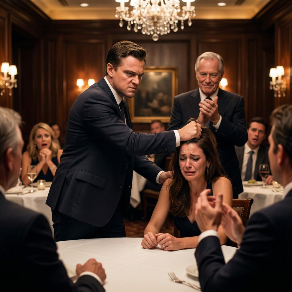 At a fancy dinner, my son-in-law yanked my daughter’s hair because she ordered the “wrong” wine. His father clapped and said, “She needs to know her place.” My daughter wept silently, too scared to move. I stood up, my years of keeping the peace shattering. I didn’t scream. Instead, I did something that silenced the entire restaurant and ended his control forever….