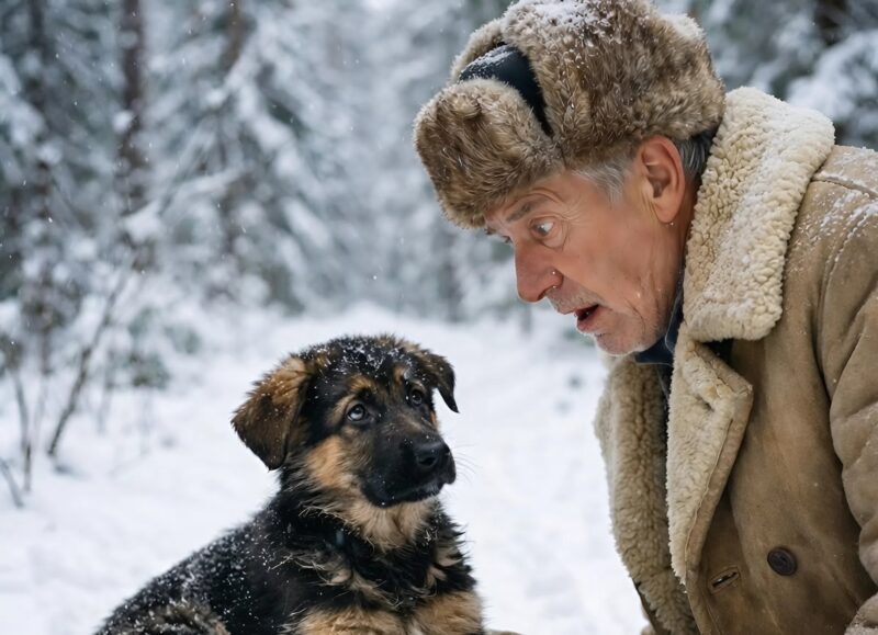 Il guardaboschi vide un piccolo cucciolo nel profondo della foresta, seduto su un sacco, come se lo stesse sorvegliando: intuì subito il pericolo, guardò dentro il sacco e quasi perse i sensi per la paura.
