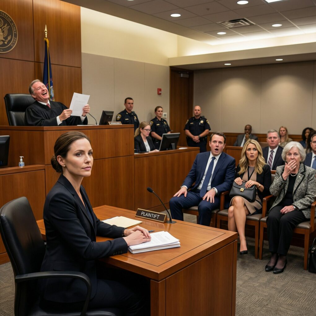 During the divorce hearing, my husband sat with his legs crossed, smug: “You will never touch my money again.” His mistress chimed in, “That’s right, honey.” His mother smirked, “She doesn’t deserve a single penny.” The judge opened the letter I had sent before the trial, read for a few seconds… then burst into laughter. He tilted his head and whispered, “Oh… now this is interesting.” Their faces turned white instantly. They had no idea… that letter had already ended their game.