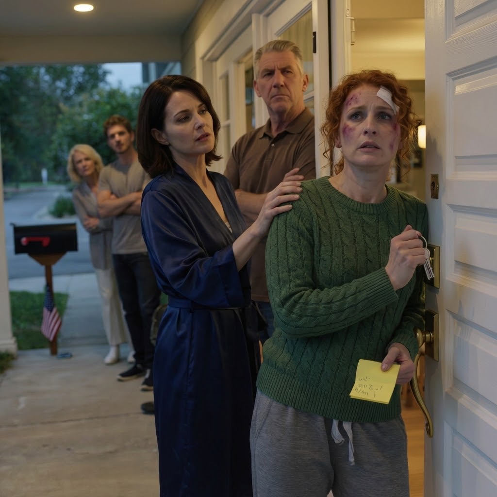 Three days after a drunk driver put me in a county hospital, my father leaned over my bed and hissed, “Pay up or get out,” then treated my recovery like an overdue favor; when I came home, a padlock and a sticky note sat on my closet like a verdict, and the scariest part wasn’t being shut out—it was realizing he’d been rehearsing this for years, right up until that crooked lighthouse painting in his office started to look like a door.