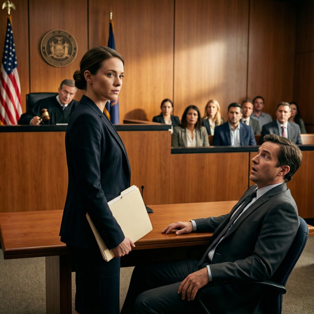 I could still hear his laugh echoing in the courtroom. “You’re too poor to hire a lawyer,” my husband sneered as I stood there alone. Even the spectators smirked, convinced I was finished. I chose to represent myself. When I finally stood up and spoke my first sentence, the judge looked up sharply. The laughter died. My husband’s smile vanished. And that’s when everything changed.