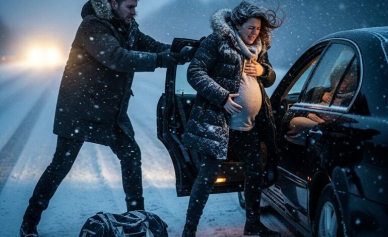 My water broke on the way to my mother-in-law’s party. My husband got furious. He pulled me, 9 months pregnant, out of the car and abandoned me on a snowy highway. “My mother is more important,” he said. He never expected…