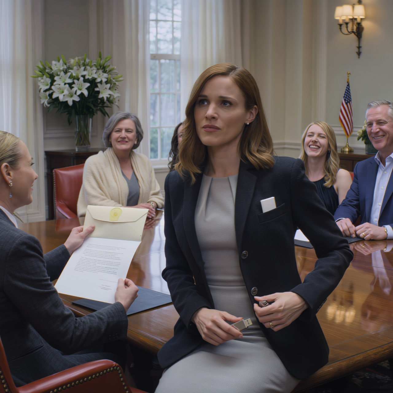 My grandfather left me one dollar and my sister $1,000,000, and my parents laughed as if the story was over. Then the lawyer read three words attached to my name: ‘She knows why.’ Everyone turned to look at me. The room was so silent I could hear someone swallow. The lawyer looked at my parents, then at me, and asked a question I couldn’t avoid… and the moment I answered, my parents’ smiles vanished into tears.