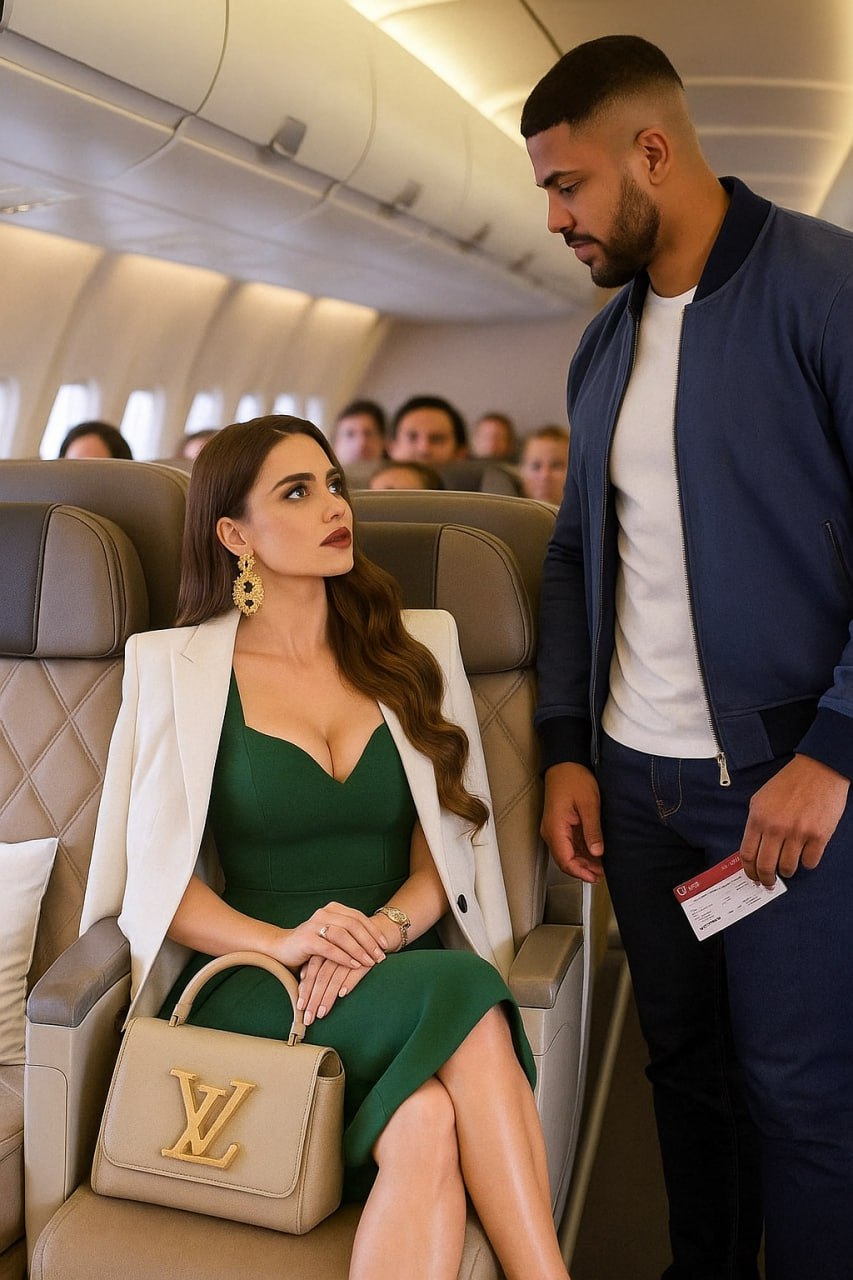 Eine Frau zog den Mann unsanft aus seinem Sitz und runzelte die Stirn: „Dieser Platz ist nicht für Sie.“ Die Flugbegleiterinnen glaubten ihr sofort und beachteten sein Ticket nicht. Doch als der Mann ruhig sein Handy aus der Tasche zog, veränderte sich plötzlich alles.