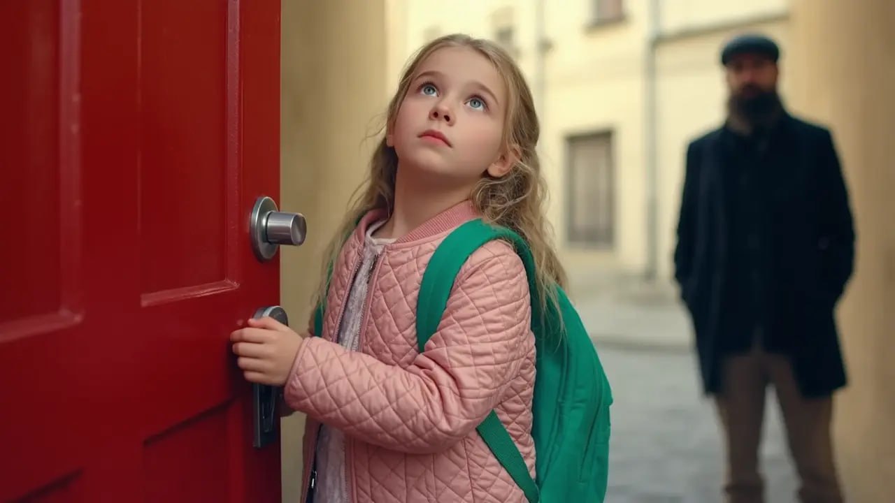 Ein siebenjähriges Mädchen bemerkte, dass ein fremder Mann in Schwarz ihr folgte – doch statt nach Hause zu gehen, tat sie etwas völlig Unerwartetes.