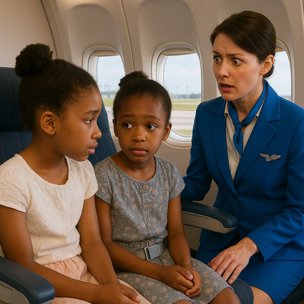 Zwei schwarze Zwillingsmädchen wurden von der Flugbesatzung aus dem Flugzeug verwiesen – bis sie ihren Vater, den CEO der Airline, anriefen. Daraufhin wurde der gesamte Flug storniert …