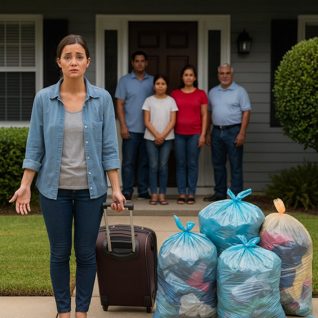 Als ich von meiner Reise zurückkehrte, lagen all meine Sachen auf dem Rasen, dazu ein Zettel: „Wer bleiben will, muss im Keller wohnen.“ Statt mich darauf einzulassen, zog ich in meine geheime Wohnung – und zahlte keinen einzigen Cent mehr. Sechs Monate später standen sie plötzlich vor meiner Tür und baten darum, bei mir einziehen zu dürfen.