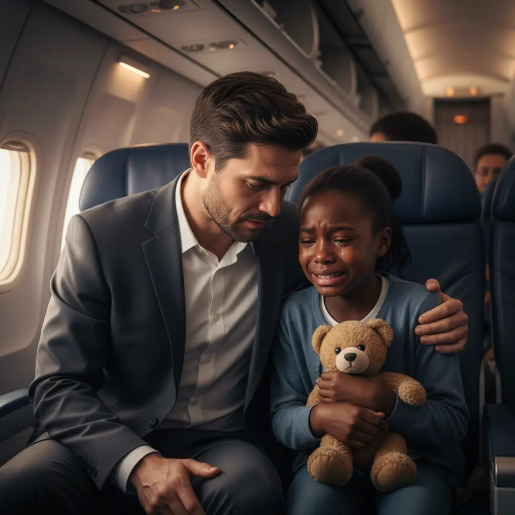 Ein armes zwölfjähriges schwarzes Mädchen rettete einen Millionär im Flugzeug – doch das, was er ihr zuflüsterte, brachte sie zum lauten Weinen