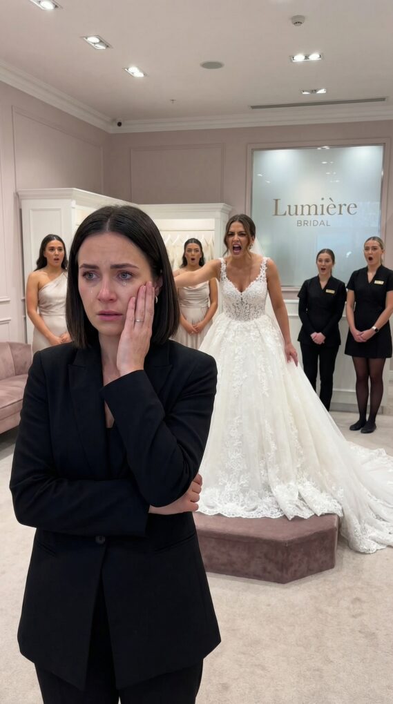 She slapped me so hard the boutique went silent. Not the polite kind of quiet—this was the kind where even the mirrors seemed embarrassed to reflect what had just happened.