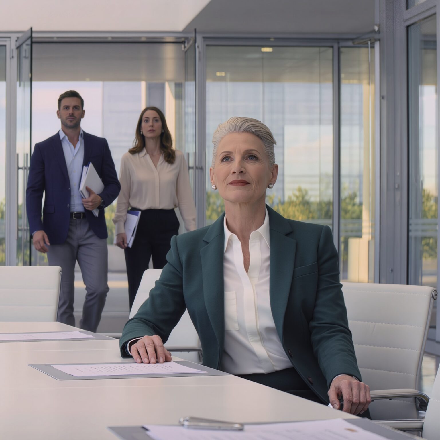 My son-in-law texted: ‘Mom, you shouldn’t come to the BBQ, I don’t want the atmosphere to be ruined.’ I replied: ‘I understand.’ The next morning, when my son-in-law and his wife walked into the office for a ‘promotion meeting,’ both of them were stunned when they saw that I was already sitting there.