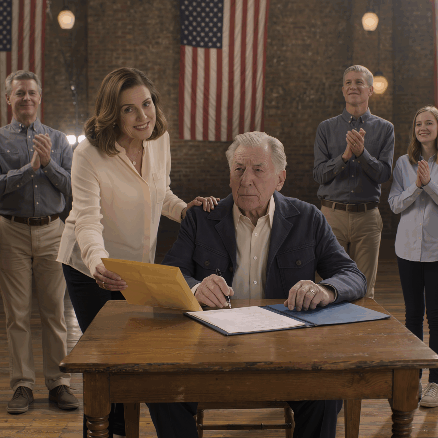 My wife handed me the divorce papers right at my retirement party, while my children clapped. I calmly signed the stack of papers and whispered, ‘You have no idea what you’ve just done…’ I’m the ‘blue-collar failure’ who climbed poles for 35 years to keep the lights on in Cleveland, and my wife chose that exact day to hand me divorce papers, while my kids shouted, ‘Best day ever!’ in front of 120 stunned coworkers. They thought they had finally gotten rid of the embarrassing lineman with nothing to his name. Only..