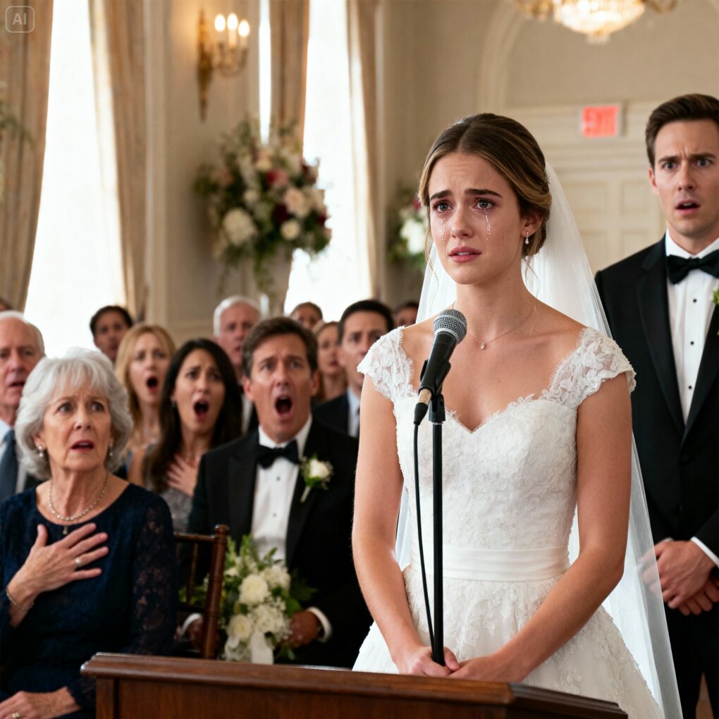 AN HOUR BEFORE THE CEREMONY, I OVERHEARD MY FIANCÉ WHISPER TO HIS MOM: ‘I DON’T CARE ABOUT HER—I ONLY WANT HER MONEY.’ I WIPED AWAY MY TEARS, WALKED UP TO THE ALTAR, AND INSTEAD OF ‘I DO,’ I SAID SOMETHING THAT MADE MY MOTHER-IN-LAW CLUTCH HER CHEST RIGHT THERE IN THE HALL…